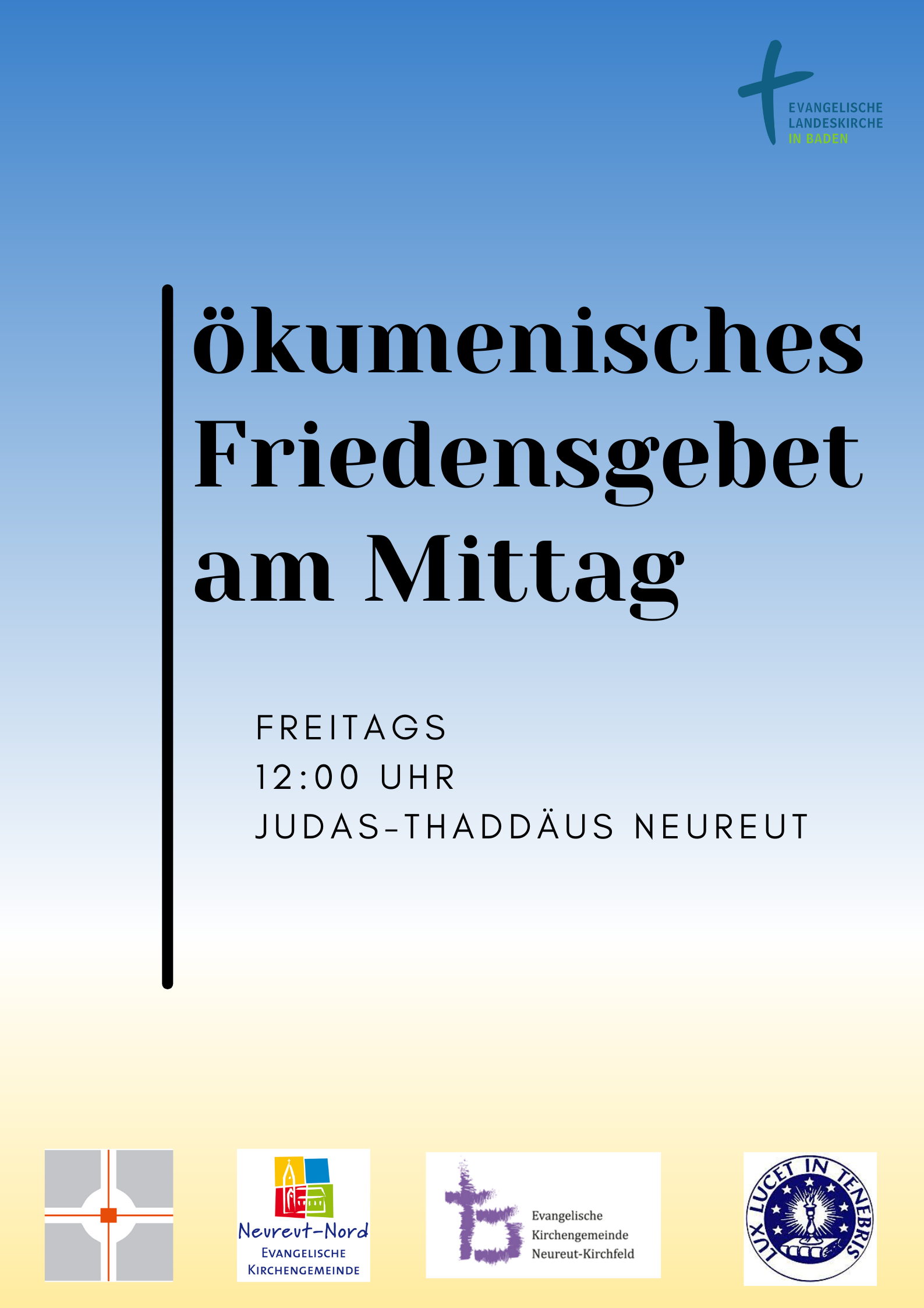 Ökumenisches Friedensgebet am Mittag