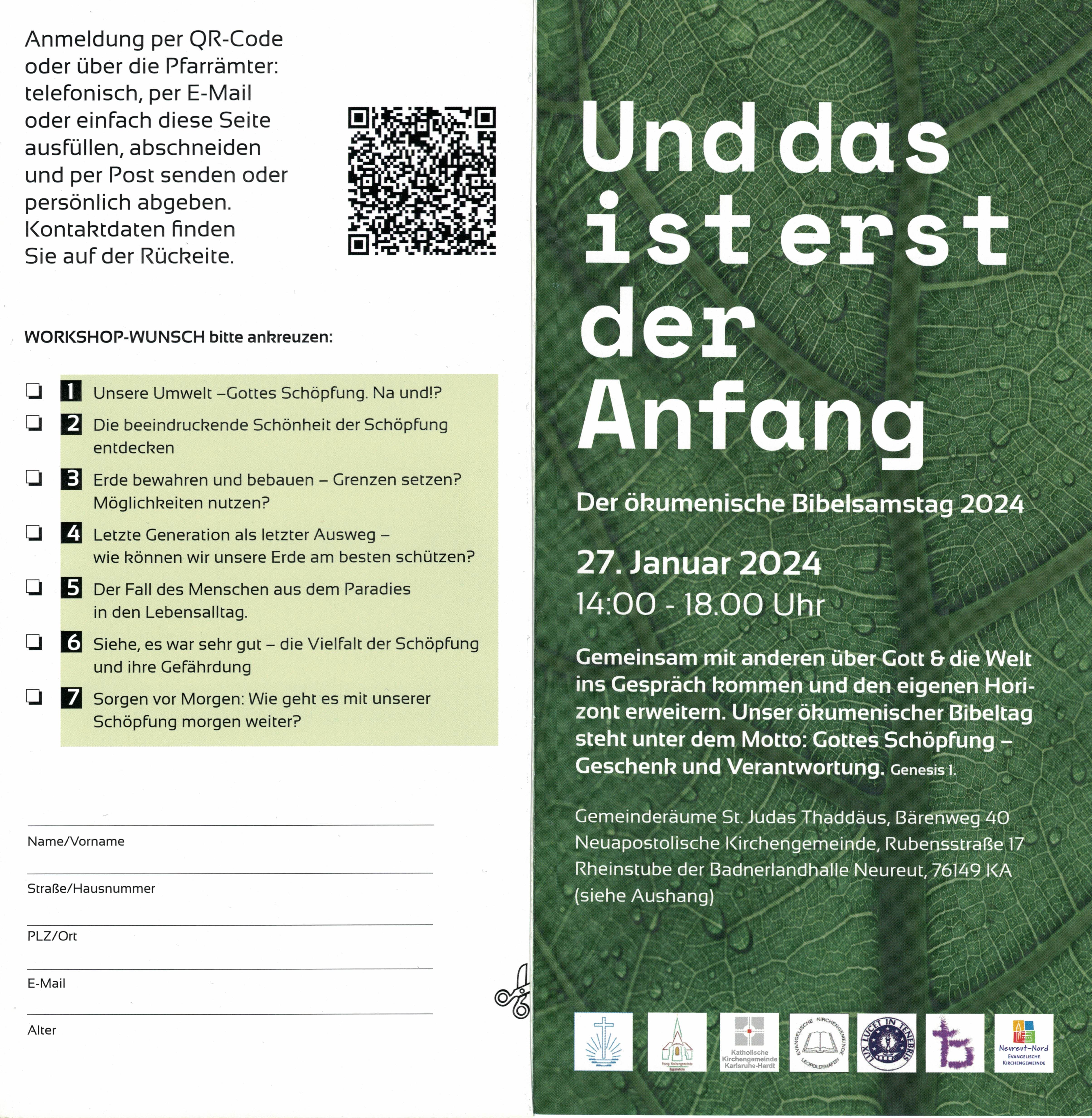 Ökumenischer Bibelsamstag 2024