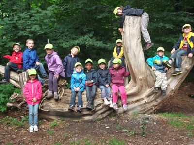 Ausflug der Vorschüler ins Waldklassenzimmer